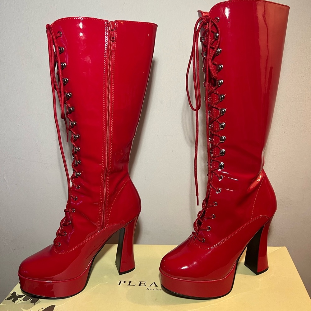 Pleaser Boots women’s size 9. Worn once. Perfect.